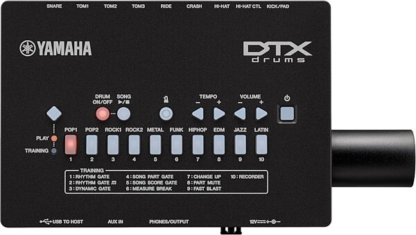 open zoom image for Yamaha DTX-402K Electronic Drum Kit, Black, Action Position Back