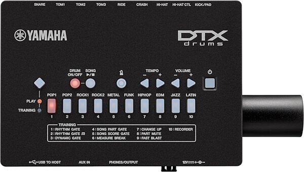 open zoom image for Yamaha DTX432K Electronic Drum Kit, Black, Action Position Back