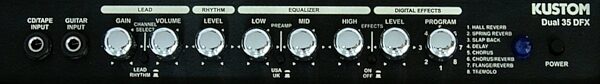 open zoom image for Kustom Dual35DFX Guitar Combo Amplifier with DFX (1x10 in.), Control Panel Detail