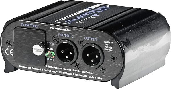 open zoom image for ART DualXDirect Dual-Channel Active Direct Box, New, Action Position Back