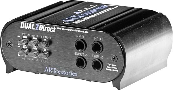 open zoom image for ART DualZDirect Dual-Channel Passive Direct DI Box, New, Action Position Back
