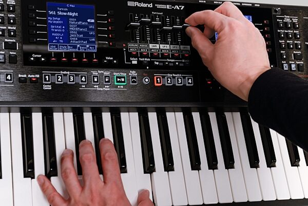 open zoom image for Roland E-A7 Arranger Keyboard, EA7, Action Position Back