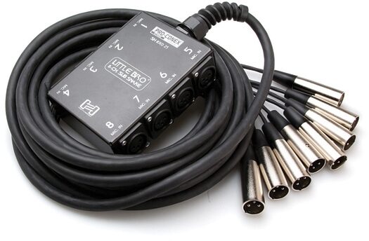open zoom image for Hosa Pro-Conex Little Bro Sub Snake (XLR x 8), 25 foot, SH-8X0-25, Main