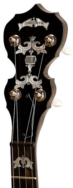open zoom image for Deering Eagle II Banjo with Case, Peghead