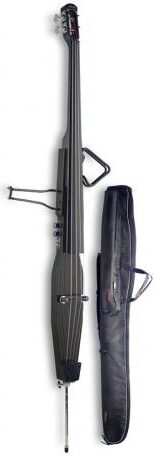 open zoom image for Stagg EDB Electric Upright Bass (with Gig Bag), Metallic Black
