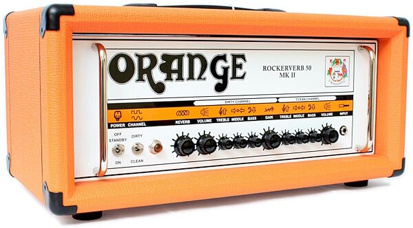 open zoom image for Orange RK50HTCMKII Rockerverb 50 MKII Guitar Amplifier Head (50 Watts), Left