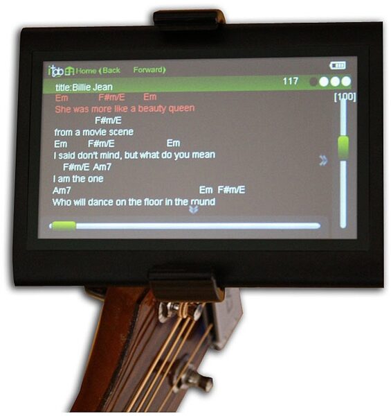 open zoom image for iTab Electronic Songbook, In Use