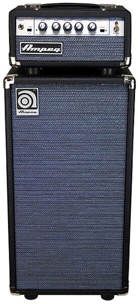 open zoom image for Ampeg MICRO-VR Bass Amplifier Half Stack with SVT MICRO-VR Head and SVT210AV Micro Classic Cabinet, Black, Front