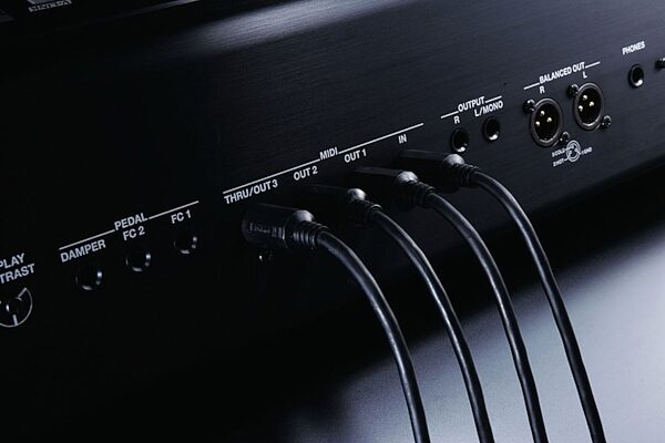 open zoom image for Roland RD700GXF 88-Key Stage Piano, Rear Connections