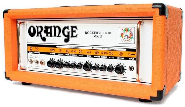 open zoom image for Orange RK100HTCMKII Rockerverb 100 MK II Guitar Twin Amplifier Head (100 Watts), Right