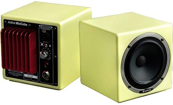 open zoom image for Avantone MixCubes Active Studio Monitor (60 Watts, 1x5.25"), Pair, Retro Cream, Open Box (Like New), Main