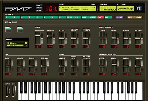 open zoom image for Native Instruments FM7 Software Synth (Macintosh and Windows), Edit