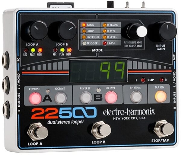 open zoom image for Electro-Harmonix 22500 Dual Stereo Looper Pedal, New, Main