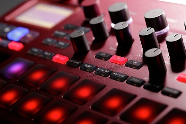 open zoom image for Korg Electribe Sampler Music Production Station, Red, Red Closeup