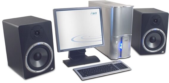 open zoom image for Rain Recording Element T3 Desktop Audio Computer, In Use Desktop