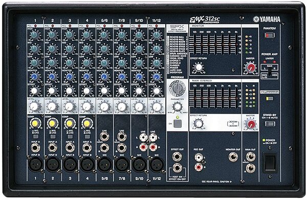open zoom image for Yamaha EMX312SC Powered Mixer with Effects (2x300 Watts), Main