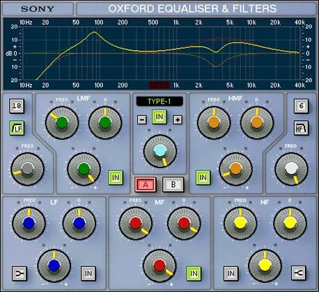 open zoom image for Sony Oxford EQ Plug-Ins for Pro Tools LE (Macintosh and Windows), Main