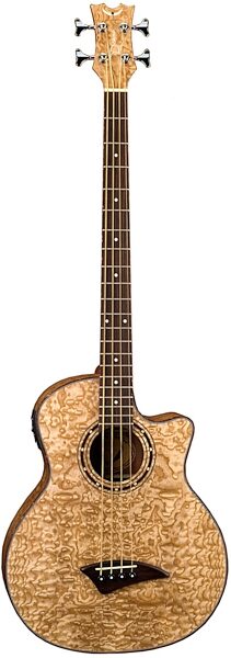 open zoom image for Dean EQAB Exotica Quilt Ash Acoustic-Electric Bass, Natural