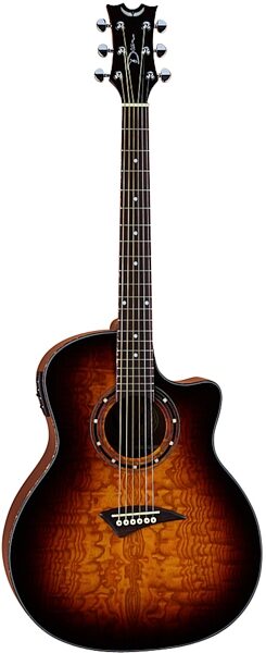 open zoom image for Dean Exotica Quilt Ash Acoustic-Electric Guitar, Transparent Brazilburst