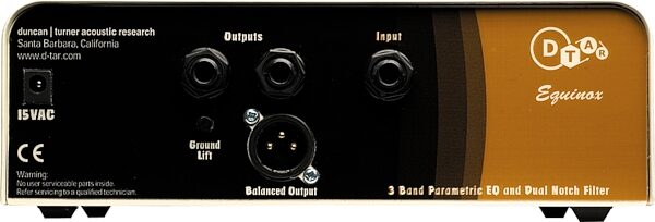 open zoom image for DTAR Equinox Acoustic Guitar Preamp, Rear