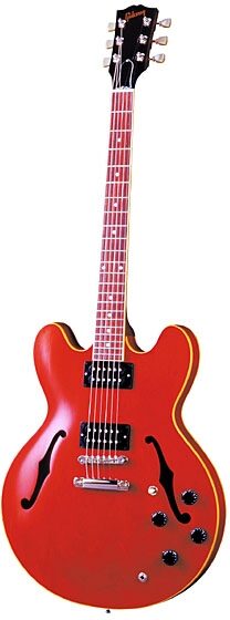 open zoom image for Gibson ES333 Memphis Series Semi-Hollow Electric Guitar (with Gig Bag), Worn Cherry