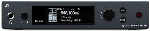open zoom image for Sennheiser EW IEM G4 Wireless In-Ear Monitor System, Band A (516 - 558 MHz), Front