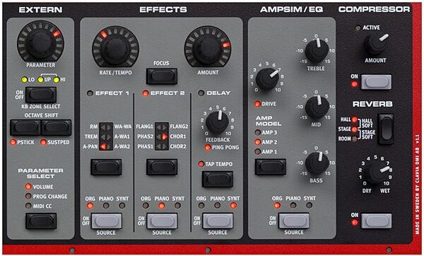 open zoom image for Clavia Nord Stage EX 88 88-Key Piano, Closeup - Extern Section