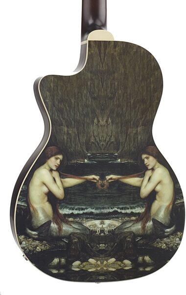 open zoom image for Luna Fantasie Mermaid Acoustic-Electric Guitar, Back
