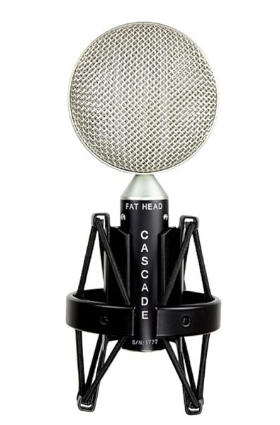 open zoom image for Cascade Microphones 98GL Fat Head Short Ribbon Microphone with Lundahl LL2912 Transformer, Black and Silver