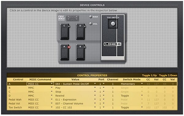 open zoom image for Line 6 FBV Express MkII Foot Pedal Controller, New, Control Software