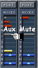 open zoom image for Mackie D8B Digital 8-Bus Pro Recording Console, Aux Mutes