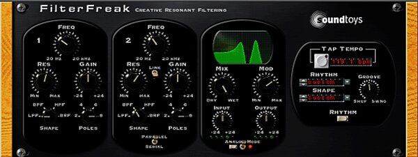 open zoom image for SoundToys FilterFreak 1.0 Plug In RTAS Mac, Main