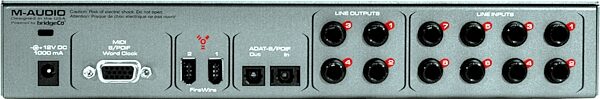 open zoom image for M-Audio Firewire 1814 Audio/MIDI Interface (Macintosh and Windows), Rear View