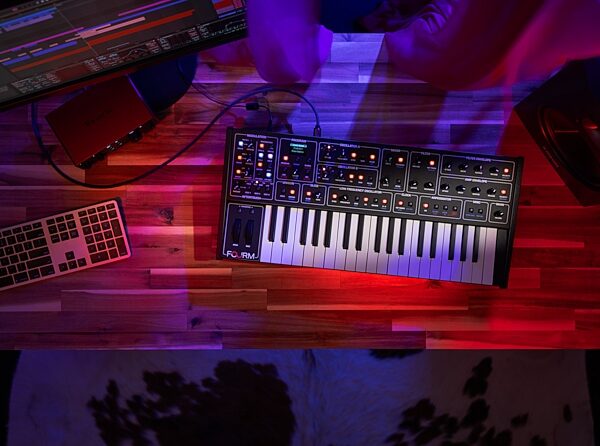 open zoom image for Sequential Fourm Compact Analog Keyboard Synthesizer, Black, In Use