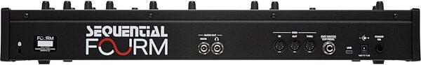 open zoom image for Sequential Fourm Compact Analog Keyboard Synthesizer, Black, Back