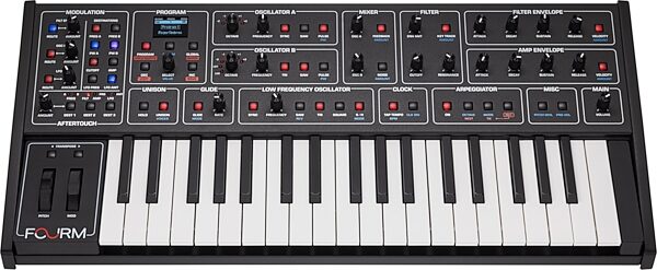 open zoom image for Sequential Fourm Compact Analog Keyboard Synthesizer, Black, Front
