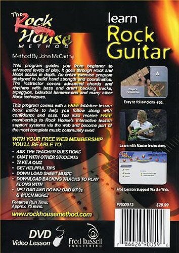 open zoom image for The Rock House Method Intermediate Program Learn Rock Guitar Video, Back Cover