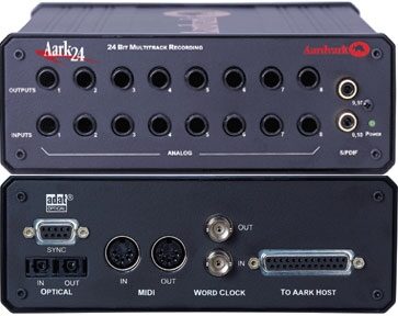 open zoom image for Aardvark Aark24 Professional Studio System with Cubase LE (Windows), Front and Back