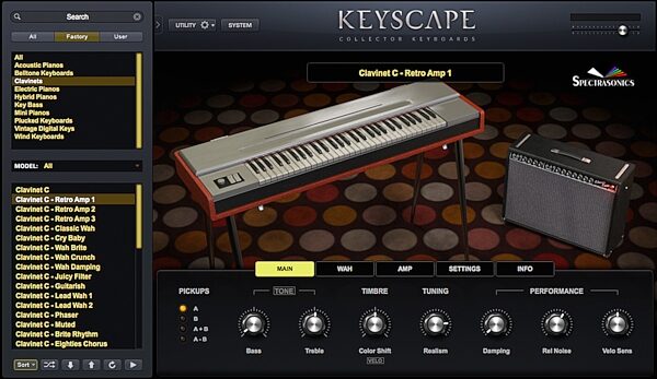 open zoom image for Spectrasonics Keyscape Keyboard Instrument Plug-in Software, Boxed, Clavinet C and Vintage Amp