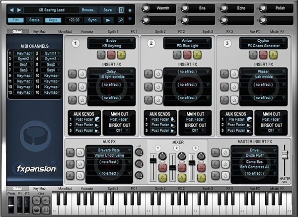 open zoom image for FXpansion D-CAM Synth Squad Software Synthesizer Suite, Screenshot - Fusor 1