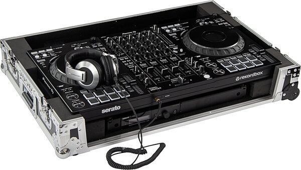 open zoom image for Odyssey 1U Flight Case for DDJ-FLX10, Standard Black/Silver, Action Position Back