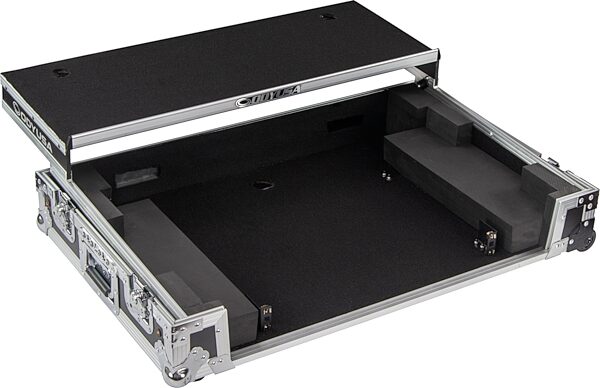 open zoom image for Odyssey 1U Flight Case for DDJ-FLX10 with Glide Style Laptop Platform and Corner Wheels, Standard Black/Silver, Action Position Back