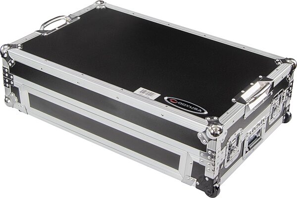 open zoom image for Odyssey 1U Flight Case for DDJ-FLX10 with Glide Style Laptop Platform and Corner Wheels, Standard Black/Silver, Action Position Back