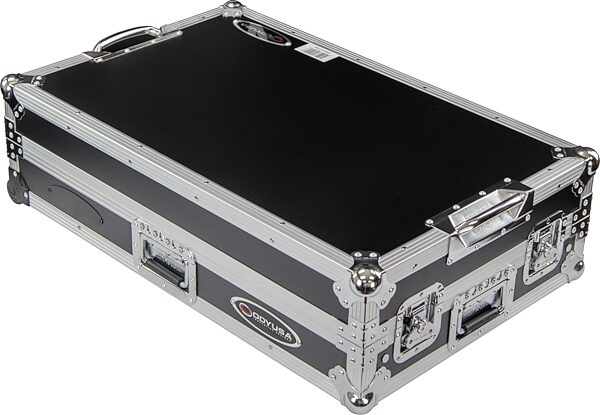 open zoom image for Odyssey 1U Flight Case for DDJ-FLX10 with Glide Style Laptop Platform and Corner Wheels, Standard Black/Silver, Action Position Back