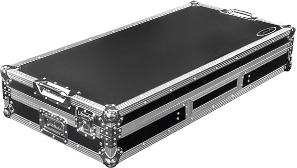 open zoom image for Odyssey FZGSDJMA9CDJW DJ Coffin Case, Standard Black/Silver, Open Box (Like New), Action Position Back