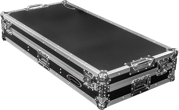 open zoom image for Odyssey FZGSDJMA9CDJW DJ Coffin Case, Standard Black/Silver, Open Box (Like New), Action Position Back