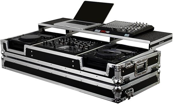 open zoom image for Odyssey FZGSP22000W DJM-2000 Remixer Series DJ Coffin Case, Chrome Hardware