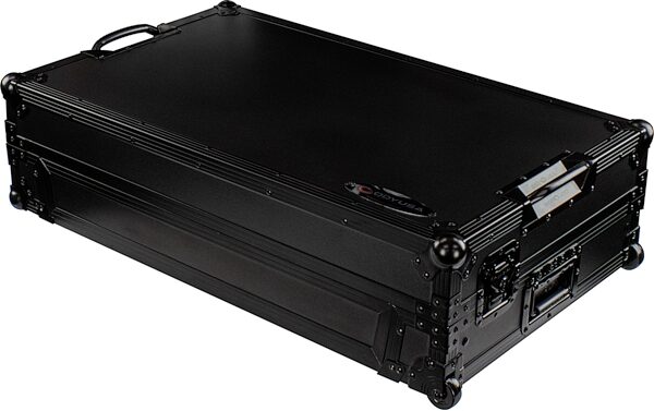 open zoom image for Odyssey Rane Four 1U-Flight Case with Glide Style Laptop Platform and Wheels, Black Label, Action Position Back
