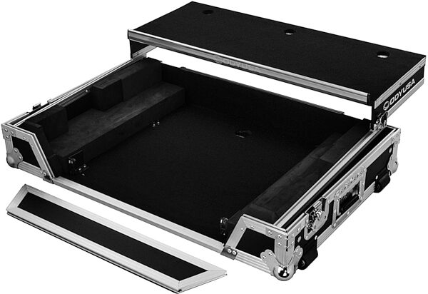 open zoom image for Odyssey FZGS RANE ONE W1 Flight Case with Wheels for Rane One, Standard Black/Silver, Action Position Back