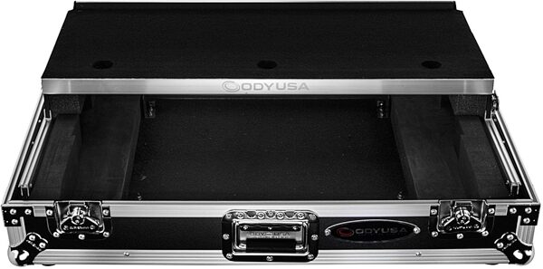 open zoom image for Odyssey FZGS RANE ONE W1 Flight Case with Wheels for Rane One, Standard Black/Silver, Action Position Back